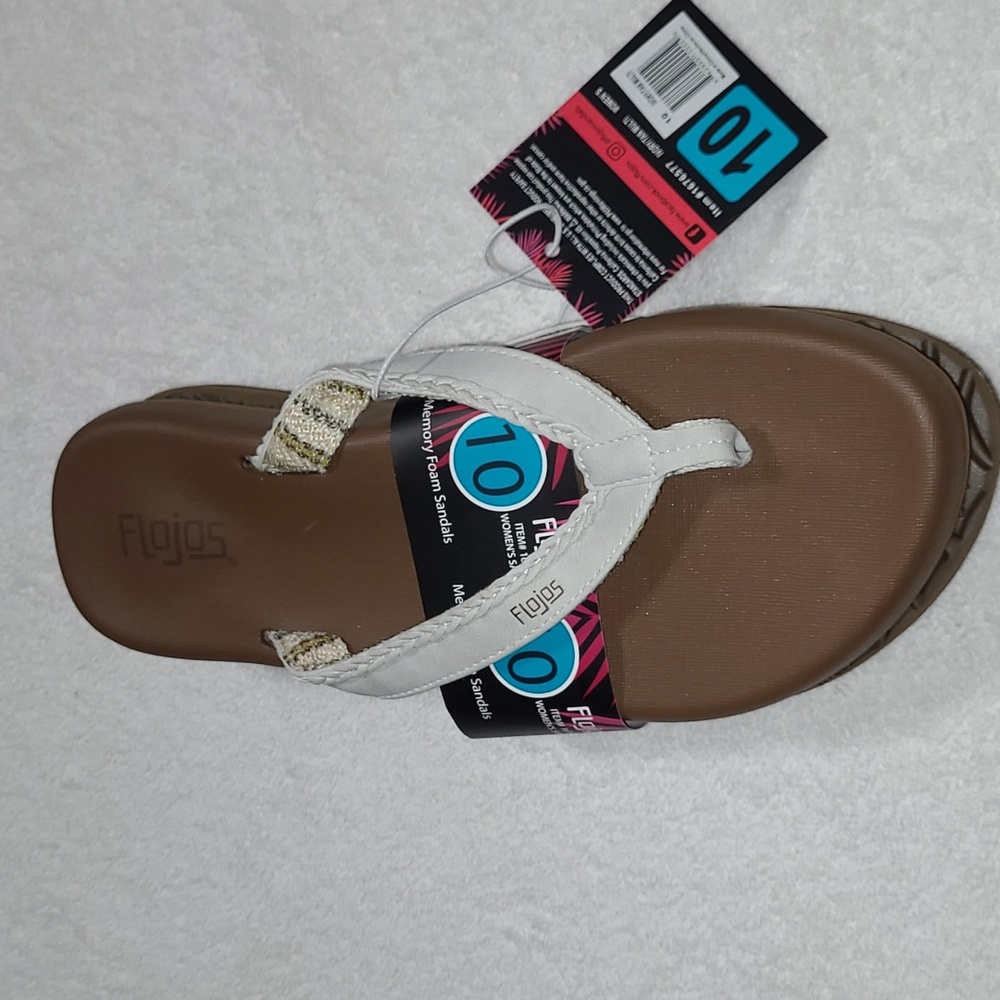 Flojos Memory Foam Flip Flops Size 10 Womans - Picture 2 of 6